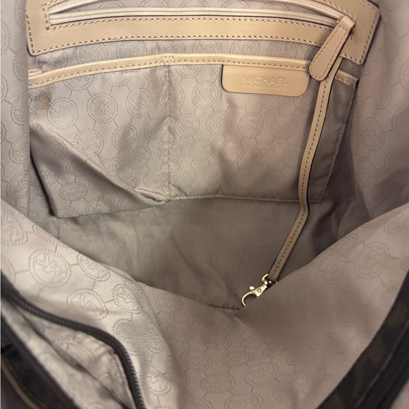 Michael Kors Brown Signature Tote with Gold Accents - Picture 6 of 12